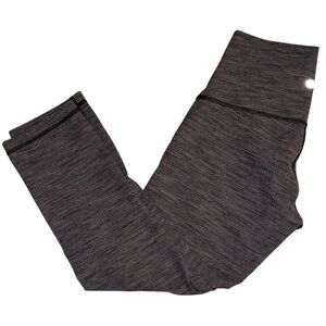 Lululemon Wunder Under High Crop Heather Black Sz 6